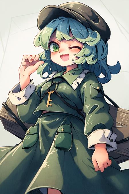 02381-1039440987-masterpiece, best quality,  _lora_YamashiroTakane_1_, _lora_style20_1_,_1girl, camouflage, green hair, green eyes, one eye close.png